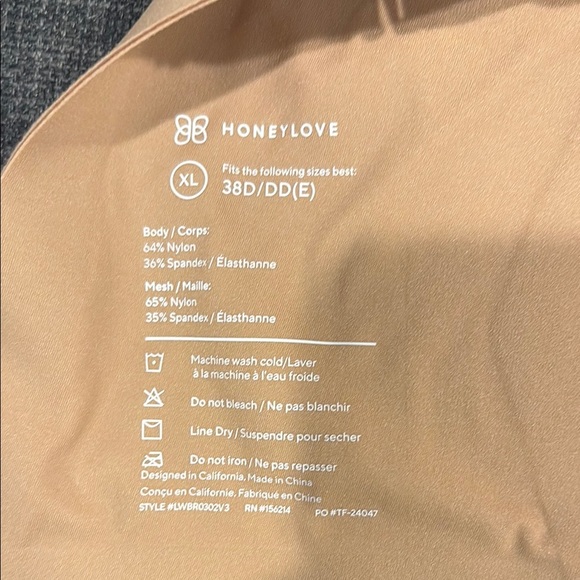 Honeylove crossover Pink and Tan Full-Coverage T-Shirt Bras - Picture 3 of 4